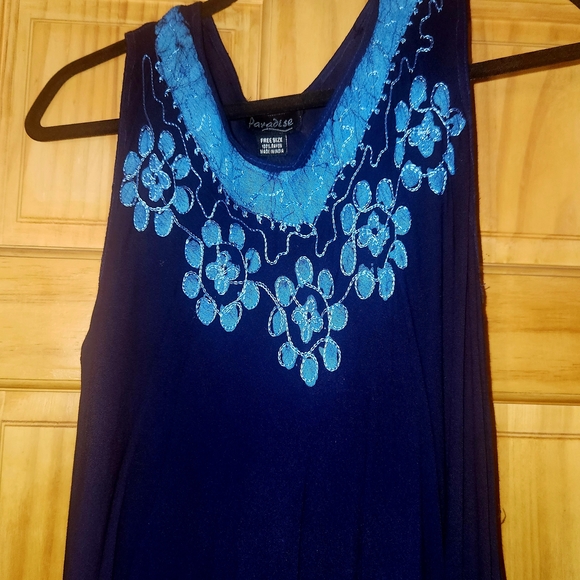 ⭐️Paradise Boho Dress and Blue High Low Dress One Size - Picture 3 of 6